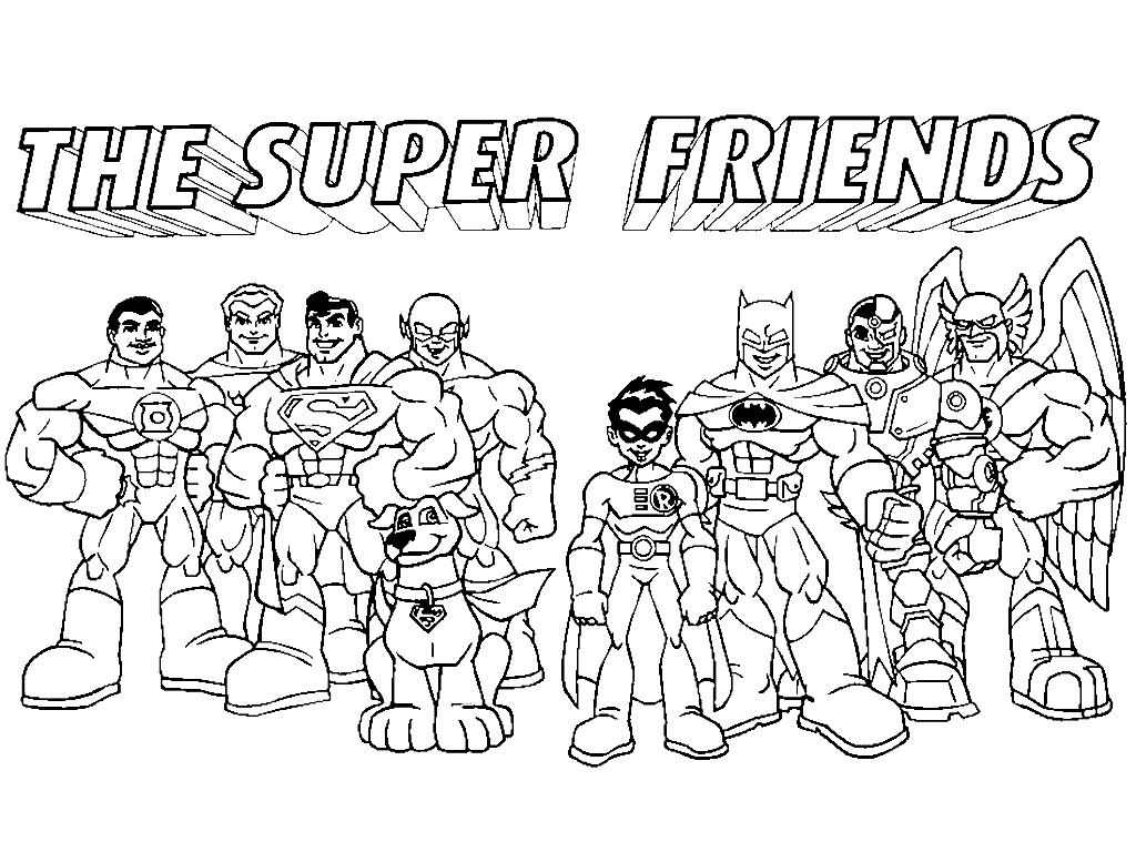 1024x768 Dc Super Friends Coloring Pages