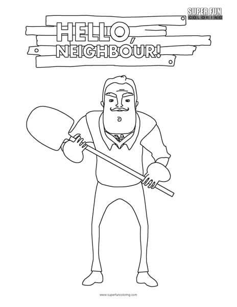 Hello Neighbor Coloring Page 464x600 Hello Neighbor Coloring Page