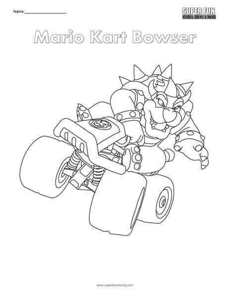 Mario Kart Bowser Nintendo Coloring Super Fun Coloring Pages 464x600 Mario Kart Bowser Nintendo Coloring Super Fun Coloring Pages