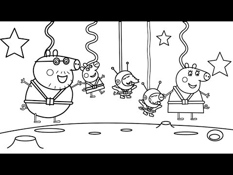 Peppa Pig Family In Space Coloring Book, Super Fun Coloring Pages 480x360 Peppa Pig Family In Space Coloring Book, Super Fun Coloring Pages