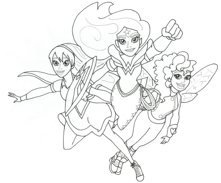 Super Hero Girls Coloring Pages at GetColorings.com | Free printable ...