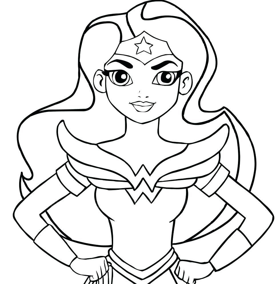 Wonder Woman In The Foreground Dc Superhero Girls Coloring Page 980x992 Wonder Woman In The Foreground Dc Superhero Girls Coloring Page