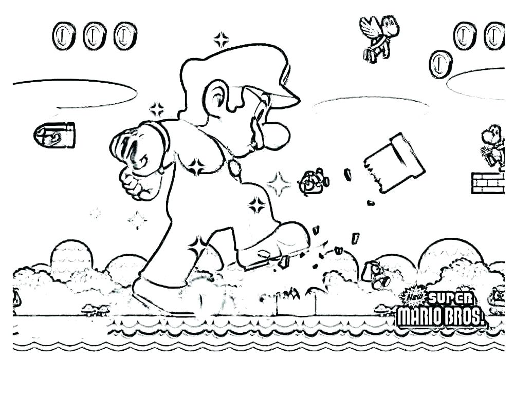 1000x773 Super Mario Brothers Coloring Pages Printables Printable Coloring