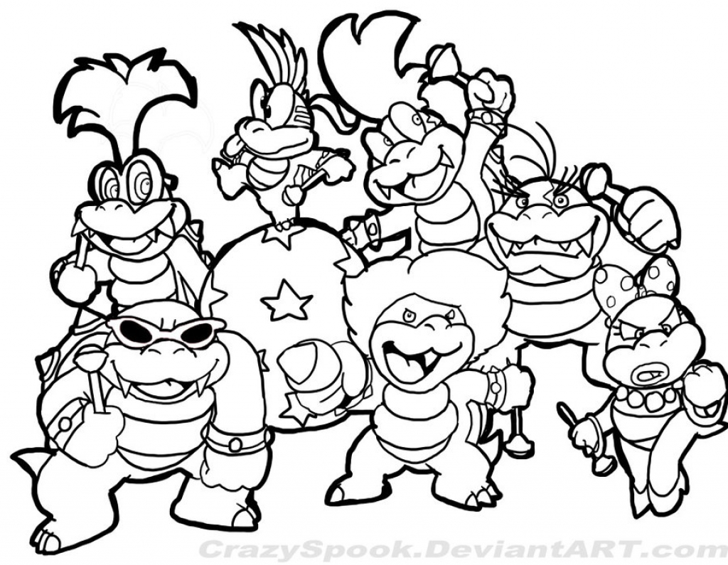 1024x795 Free Coloring Pages Mario Brothers Coloring Page With New Super