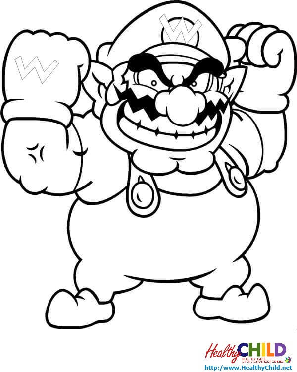 600x750 Super Mario Bros Coloring Sheet 2