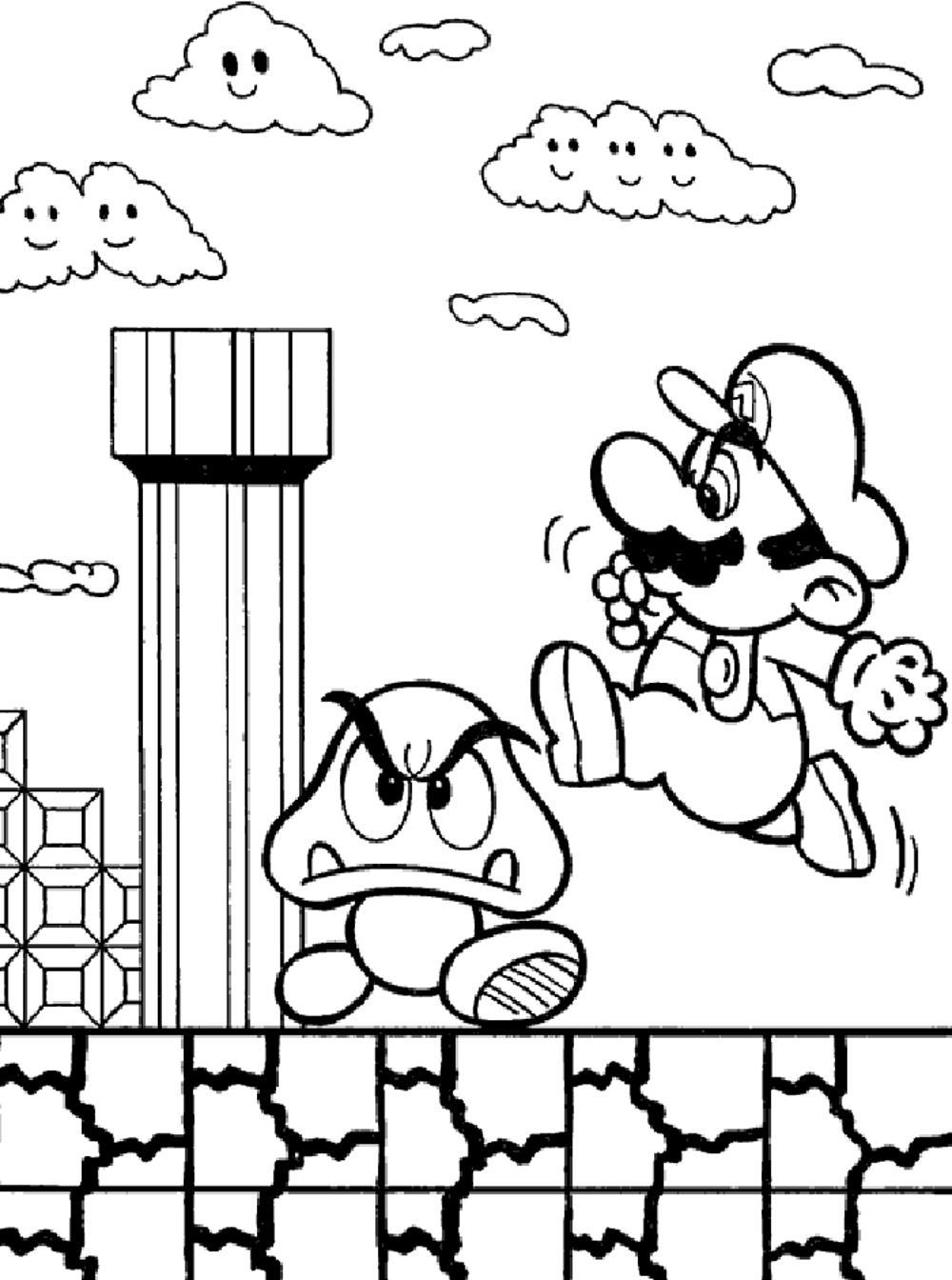 ^) Mario Bros Printable Coloring Pages 1000x1344 ^) Mario Bros Printable Coloring Pages