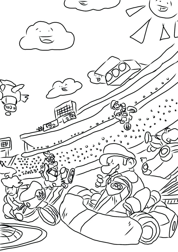 Mario Cart Coloring Pages Kart Coloring Pages New Super Mario Bros 724x1024 Mario Cart Coloring Pages Kart Coloring Pages New Super Mario Bros