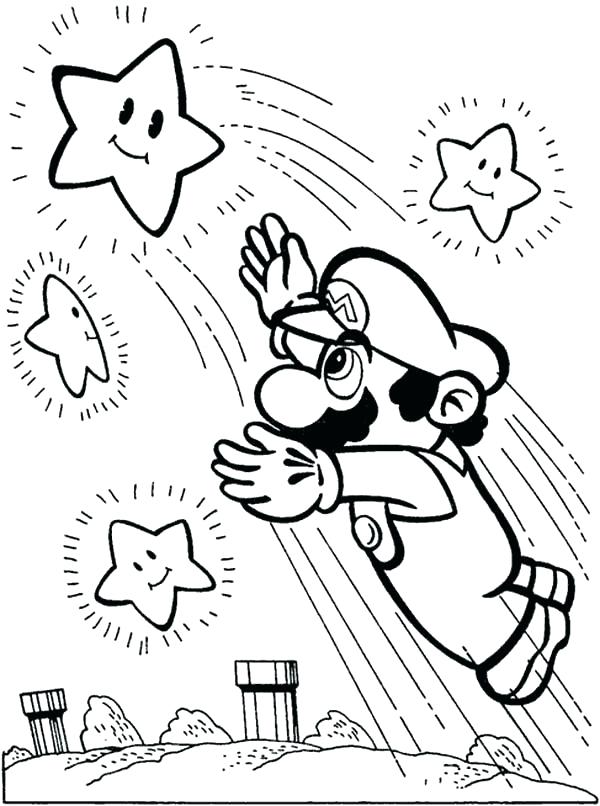 Mario Color Pages Super Coloring Pages Brothers Reach The Stars 600x806 Mario Color Pages Super Coloring Pages Brothers Reach The Stars