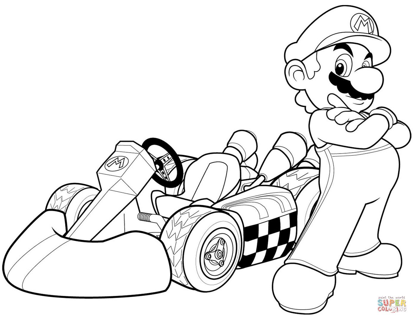Mario In Mario Kart Wii Coloring Page For Super Mario Coloring 1385x1070 Mario In Mario Kart Wii Coloring Page For Super Mario Coloring