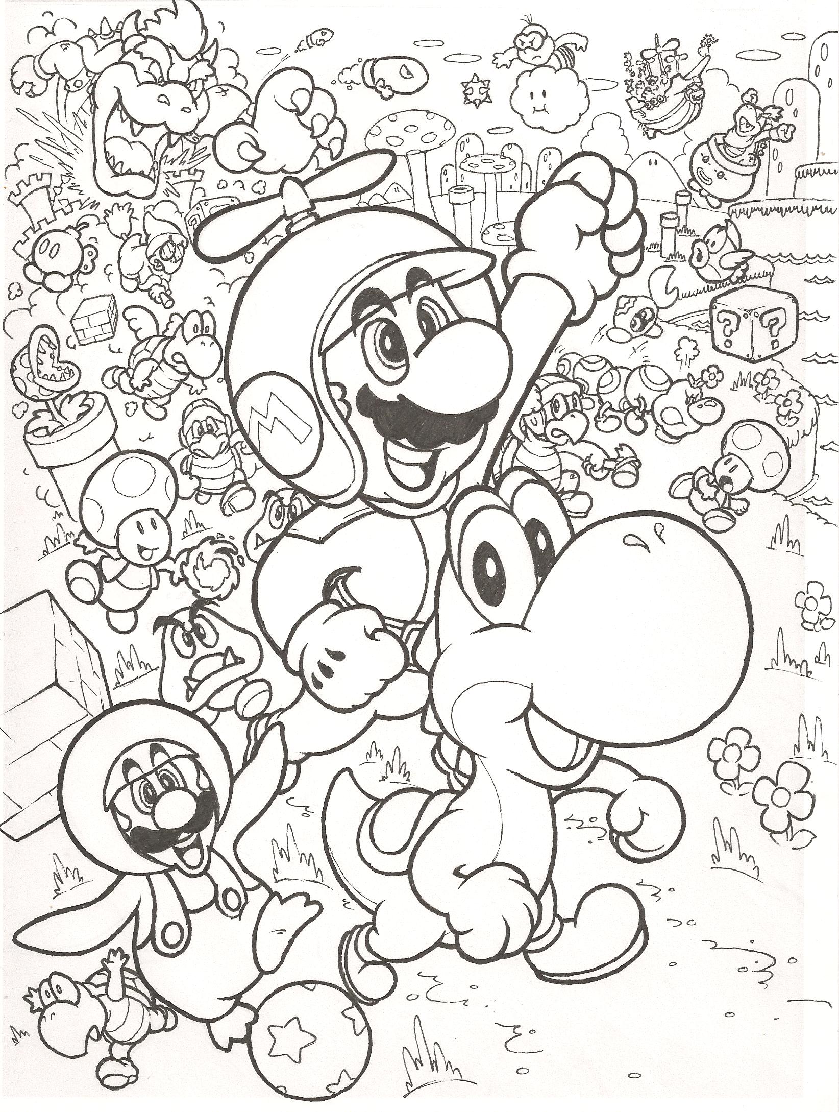 Super Mario Bros Wii Coloring Pages at GetColorings.com | Free ...