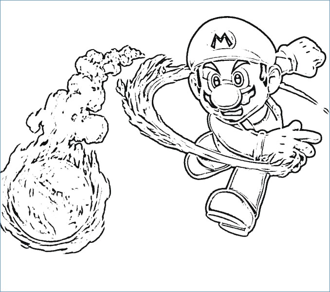 Mario And Luigi Easy Mario Coloring Page 678x600 Mario And Luigi Easy Mario Coloring Page