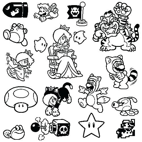 Super Mario Characters Coloring Pages at GetColorings.com | Free ...