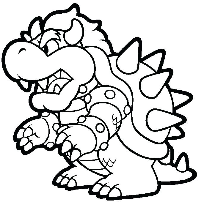 686x680 Super Mario Coloring Page