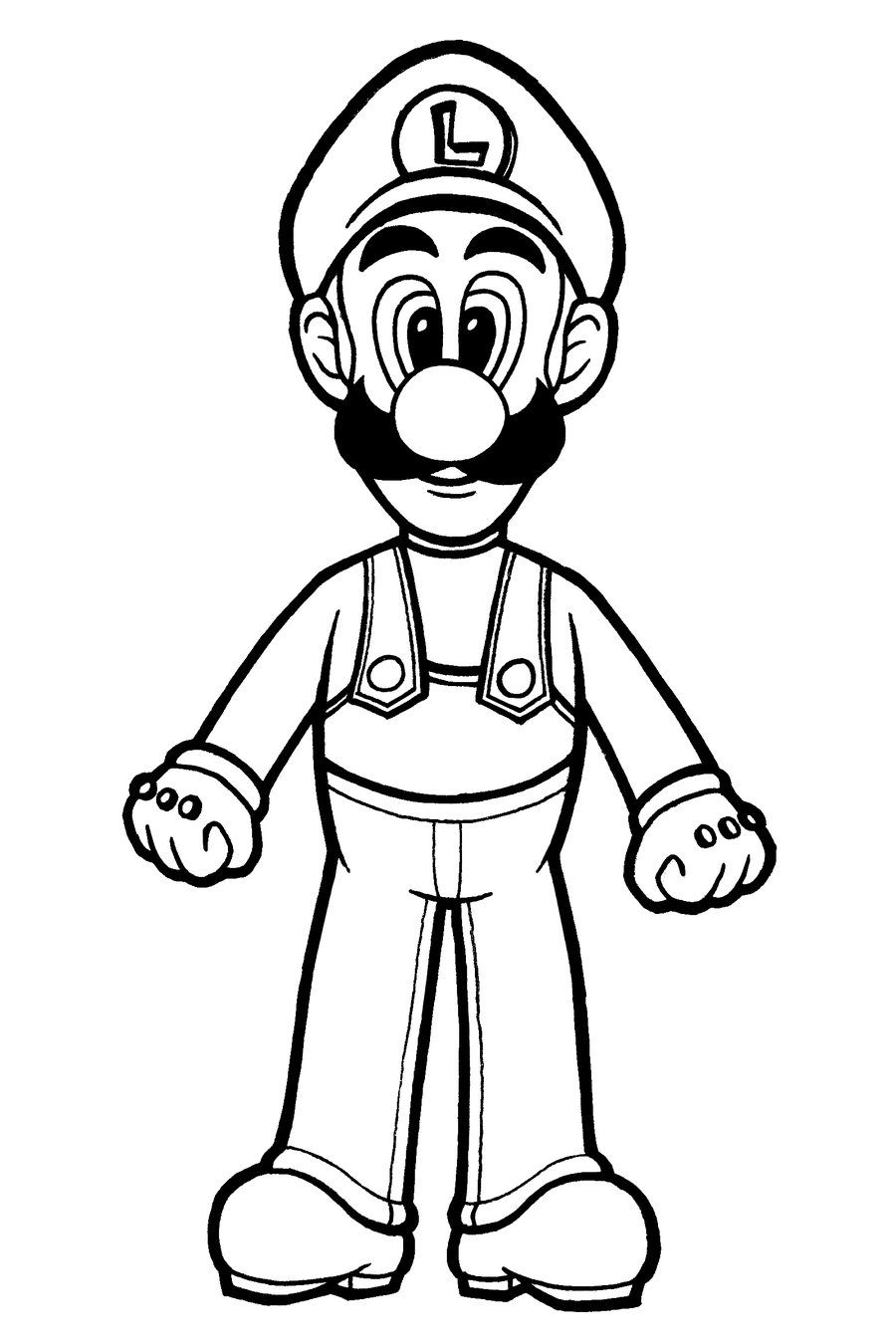 Printable Luigi Coloring Pages 900x1350 Printable Luigi Coloring Pages