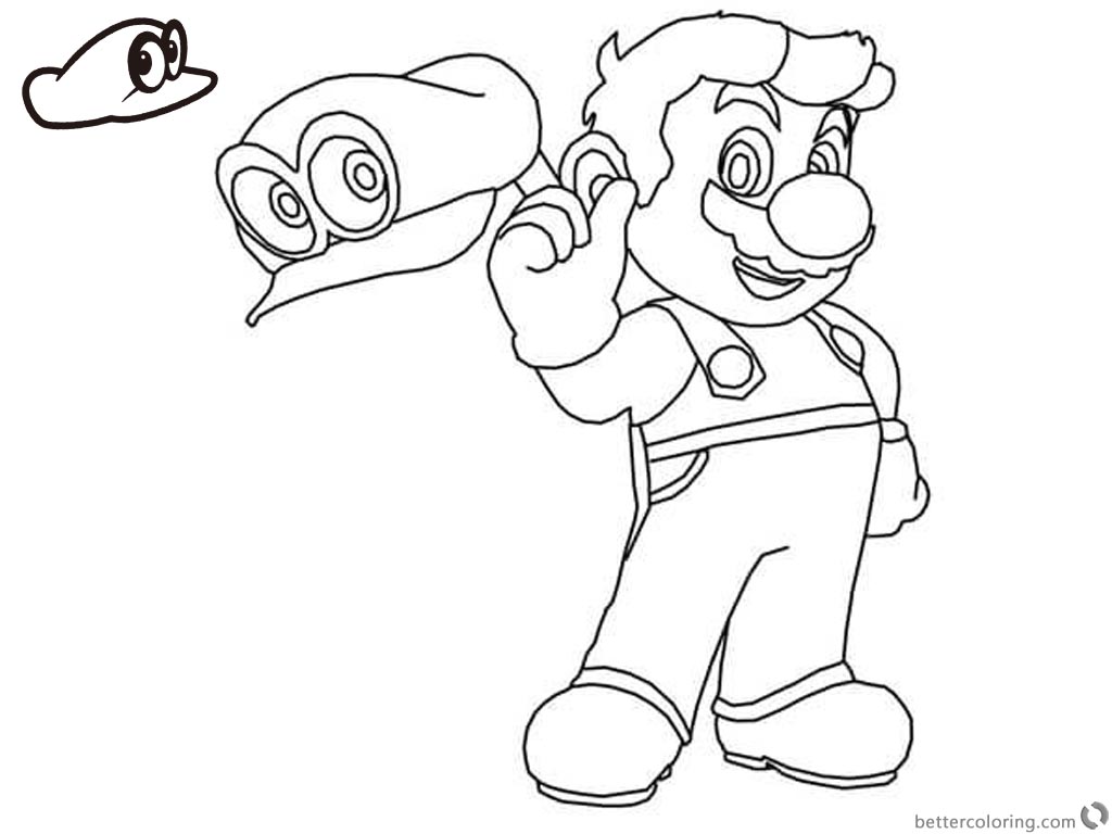 Super Mario Odyssey Coloring Pages 1024x768 Super Mario Odyssey Coloring Pages