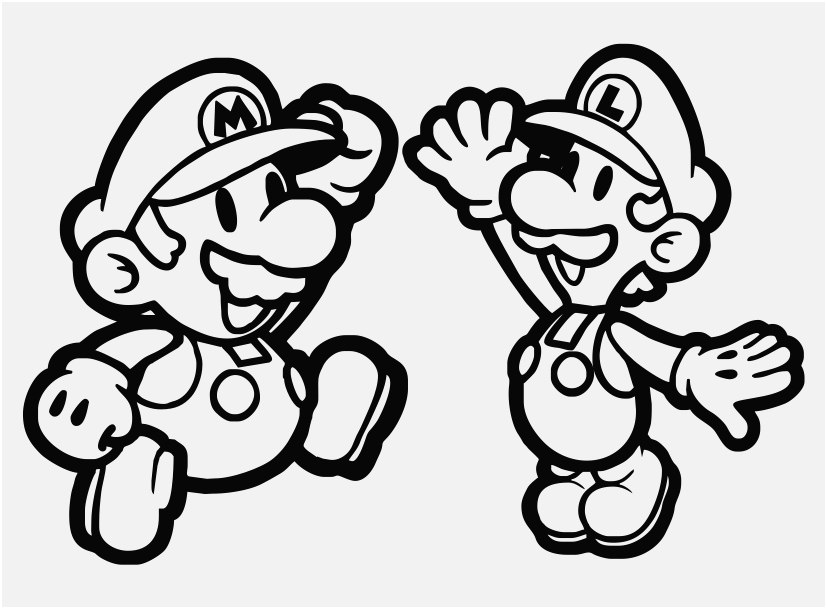 827x609 Free Mario Coloring Pages Gallery Best Super Mario And Luigi