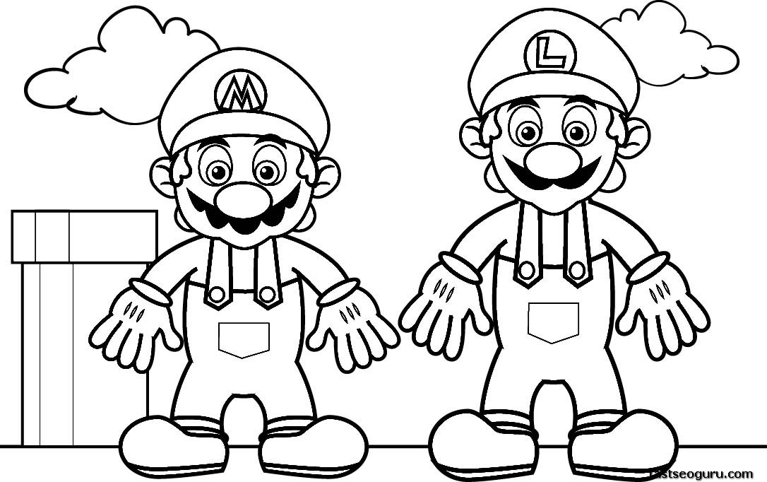 Free Printable Mario Coloring Pages Printable Coloring Sheets 1086x682 Free Printable Mario Coloring Pages Printable Coloring Sheets