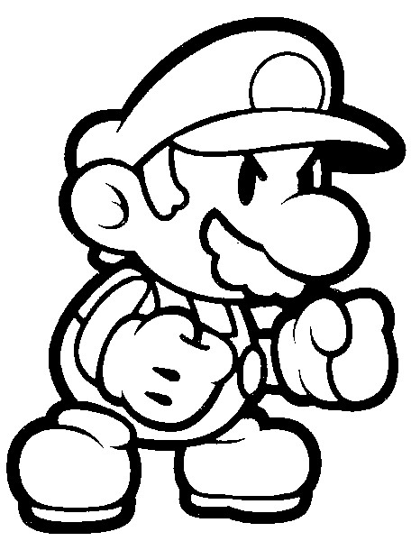 456x600 Super Mario Coloring Pages