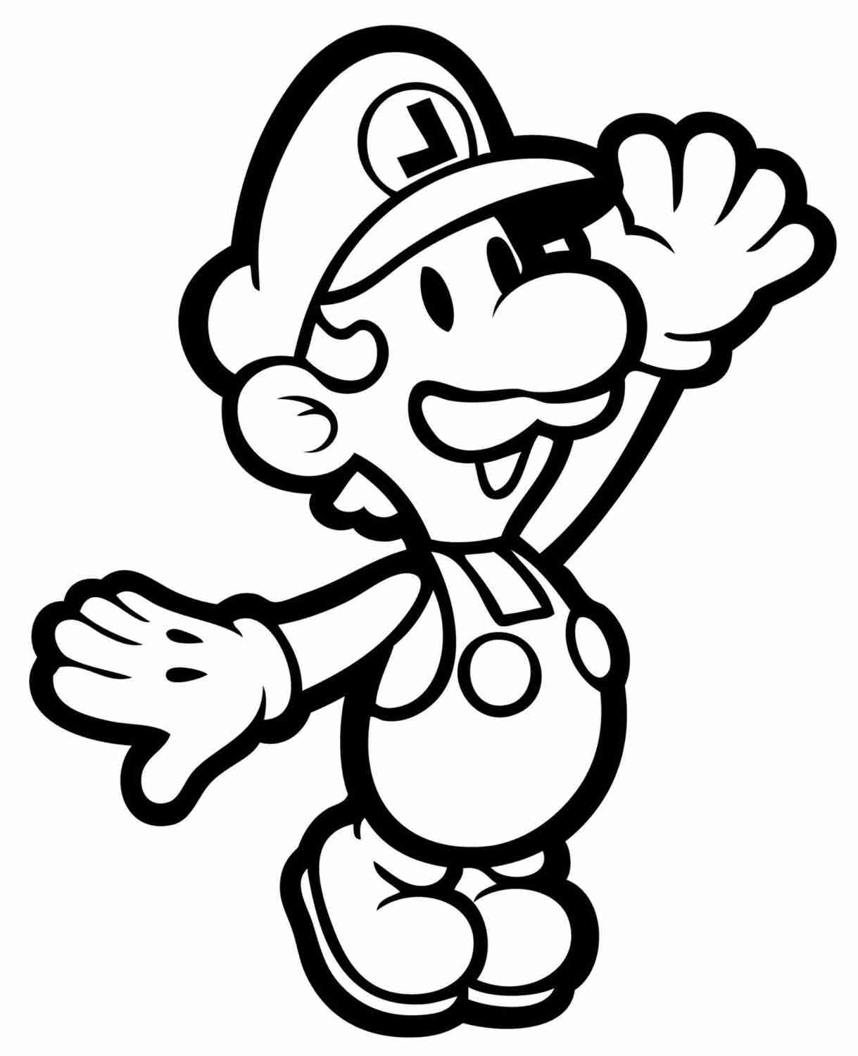 1219x1500 Super Paper Mario Coloring Pages Noticeable 7
