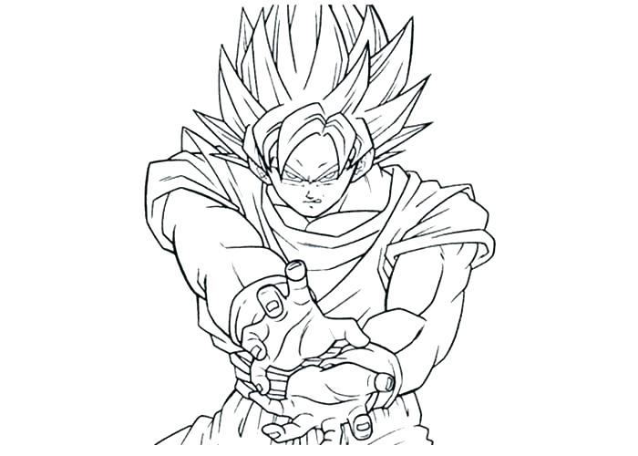 700x500 Super Saiyan Coloring Pages