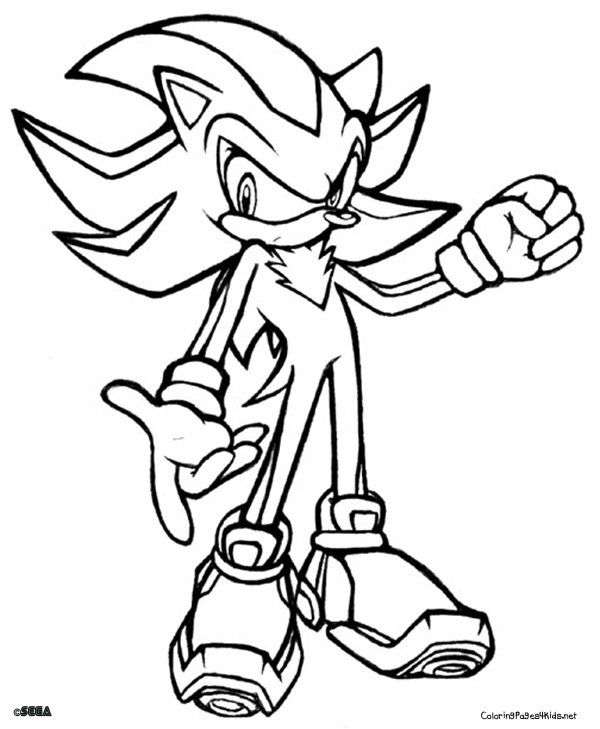 600x729 Sonic Shadow Coloring Pages