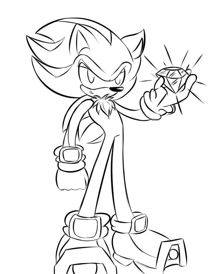 720x900 Shadow The Hedgehog Coloring Pages
