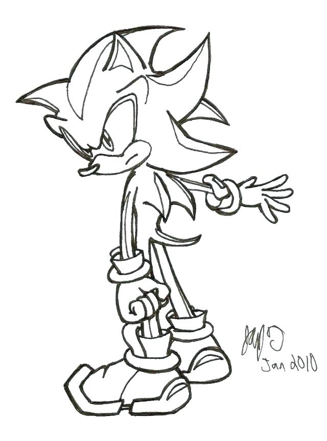 Super Shadow The Hedgehog Coloring Pages at GetColorings.com | Free