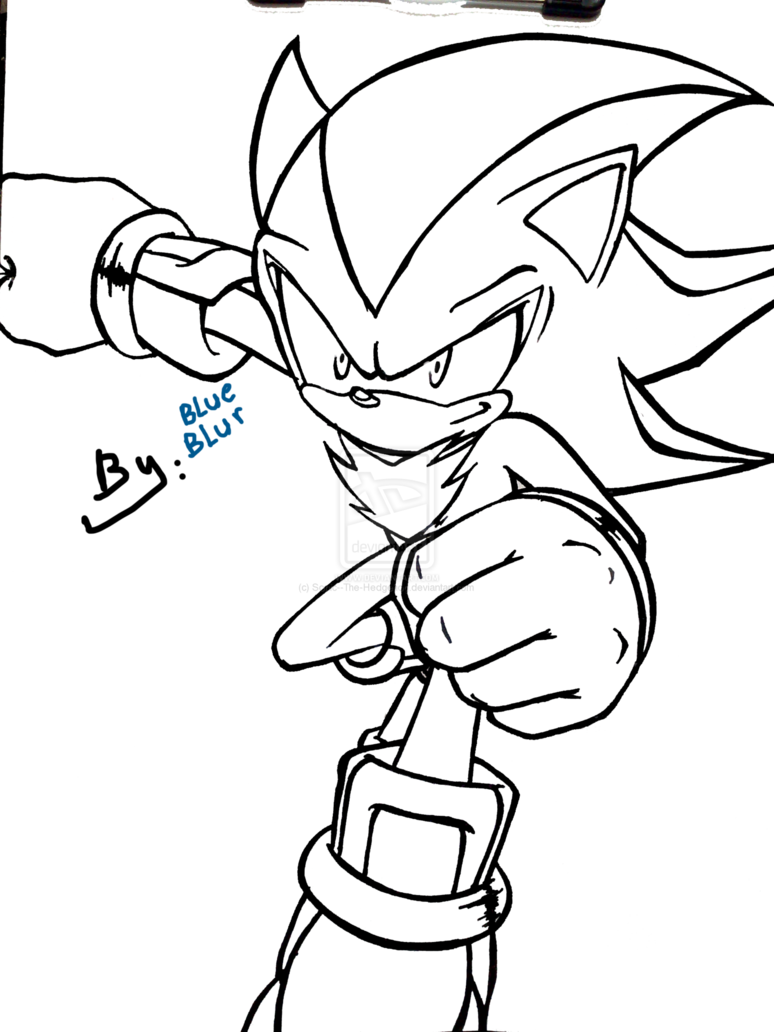 Super Shadow The Hedgehog Coloring Pages at GetColorings.com | Free