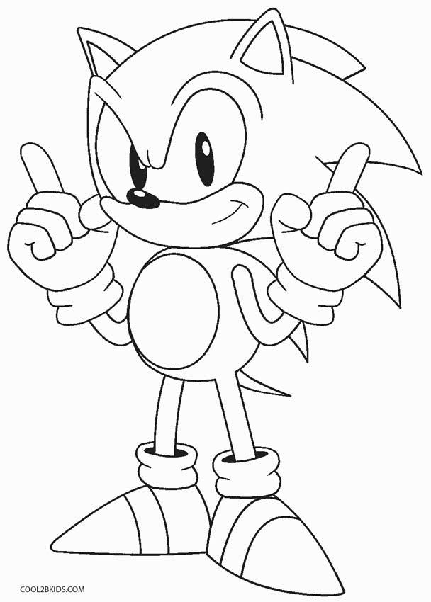 608x850 Printable Sonic Coloring Pages For Kids Cool2bkids