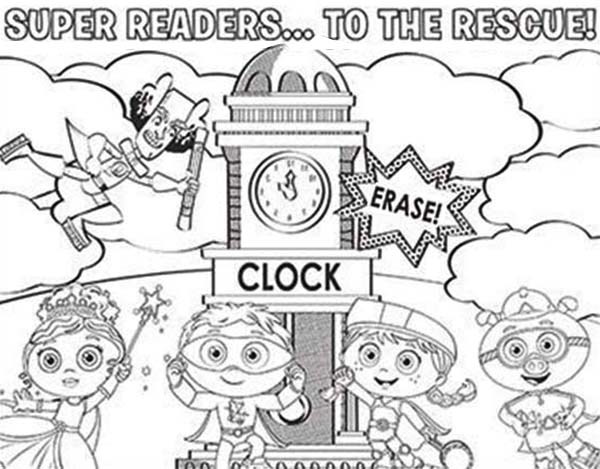 Super Readers Coloring Pages 600x469 Super Readers Coloring Pages