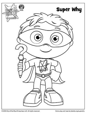 Super Why Coloring Book Pages Writer, Parents And Books 300x400 Super Why Coloring Book Pages Writer, Parents And Books