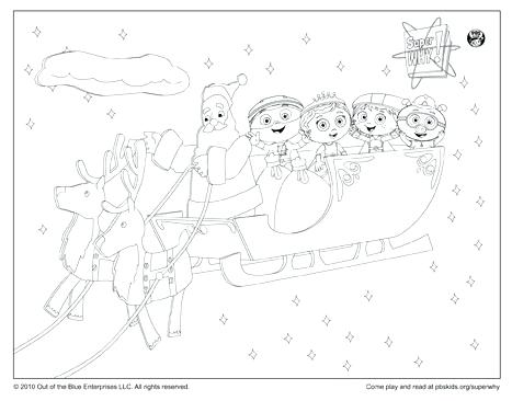 Super Why Coloring Page Sleigh Ride With Happy Holidays Super 467x366 Super Why Coloring Page Sleigh Ride With Happy Holidays Super