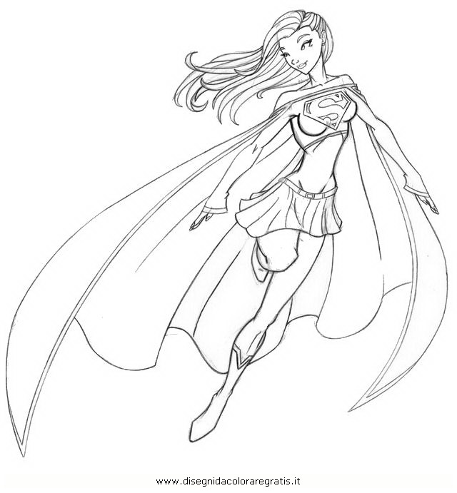 640x691 Super Girl Coloring Pages Supergirl Free Printable Throughout