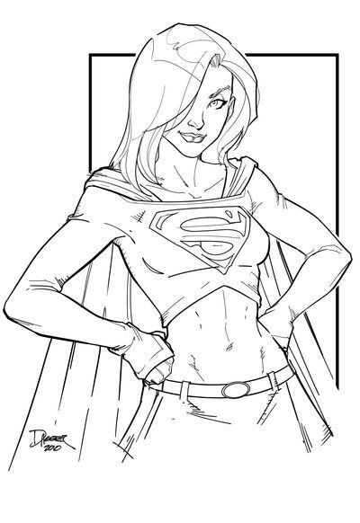400x582 Supergirl Coloring Pages Free Printable
