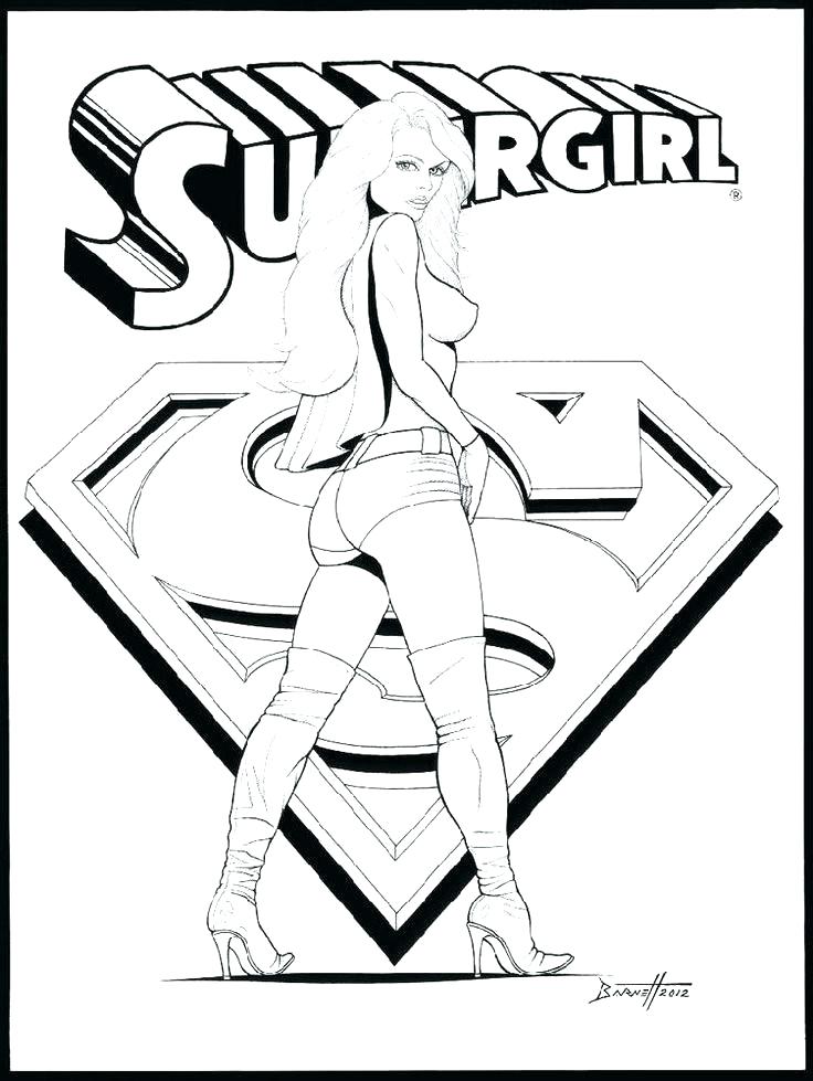 736x979 Supergirl Coloring Pages Superwoman Coloring Pages For Kids