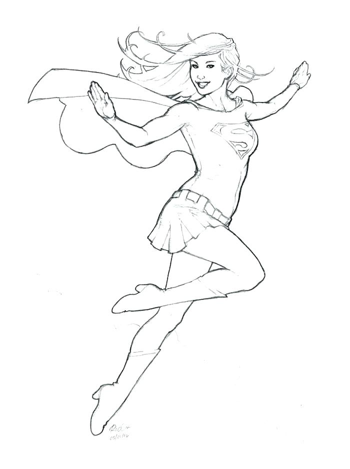 700x938 Supergirl Coloring Pages Usedauto.club