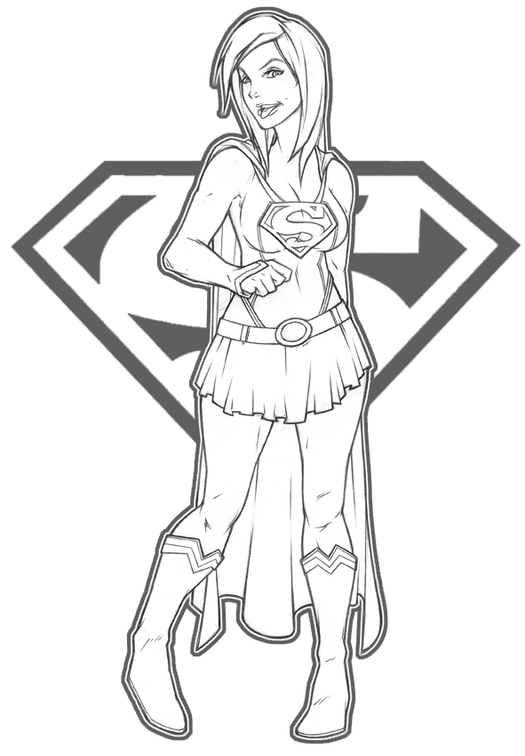 591x850 Supergirl Coloring Pages To Download And Print For Free