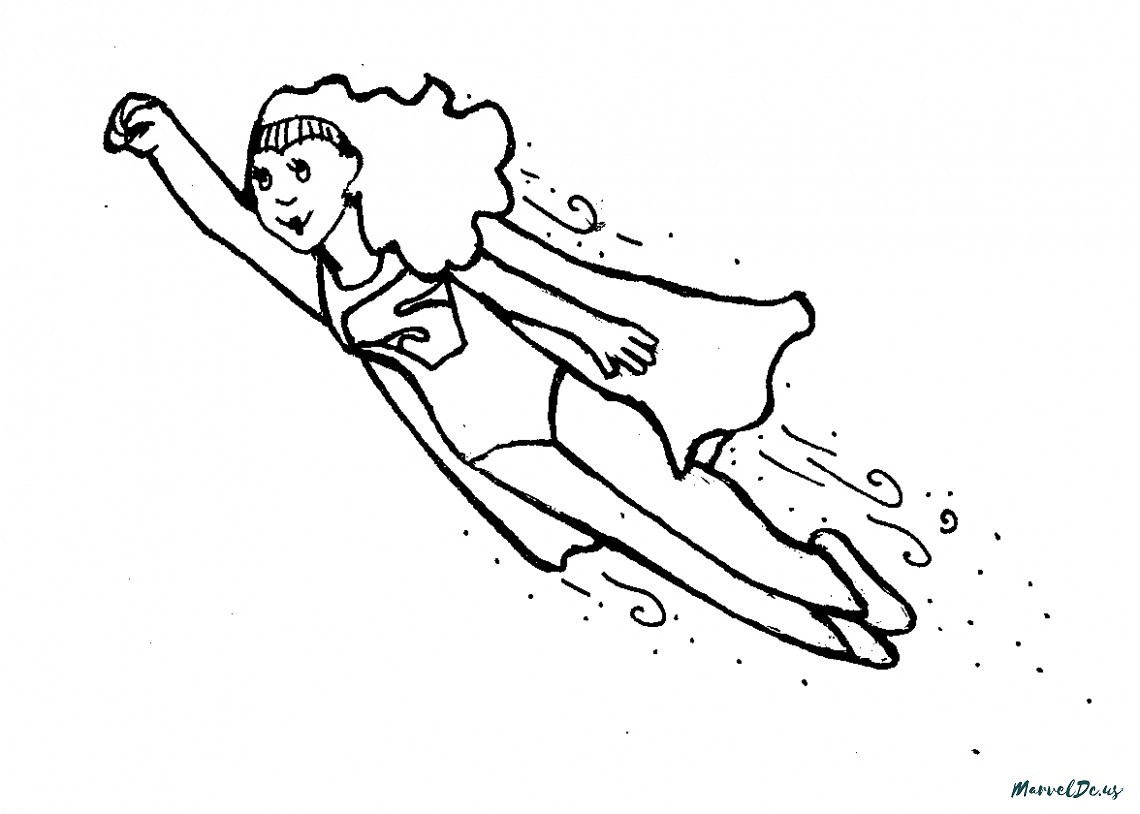 1140x814 Superwoman Coloring Pages For Kids Photo Cute Supergirl Colouring