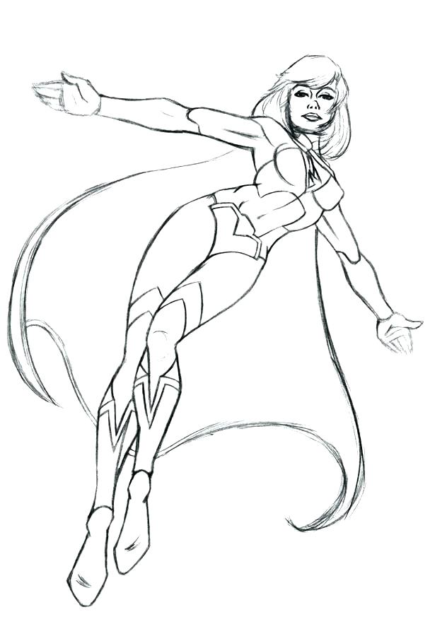 632x900 Supergirl Coloring Pages Printables