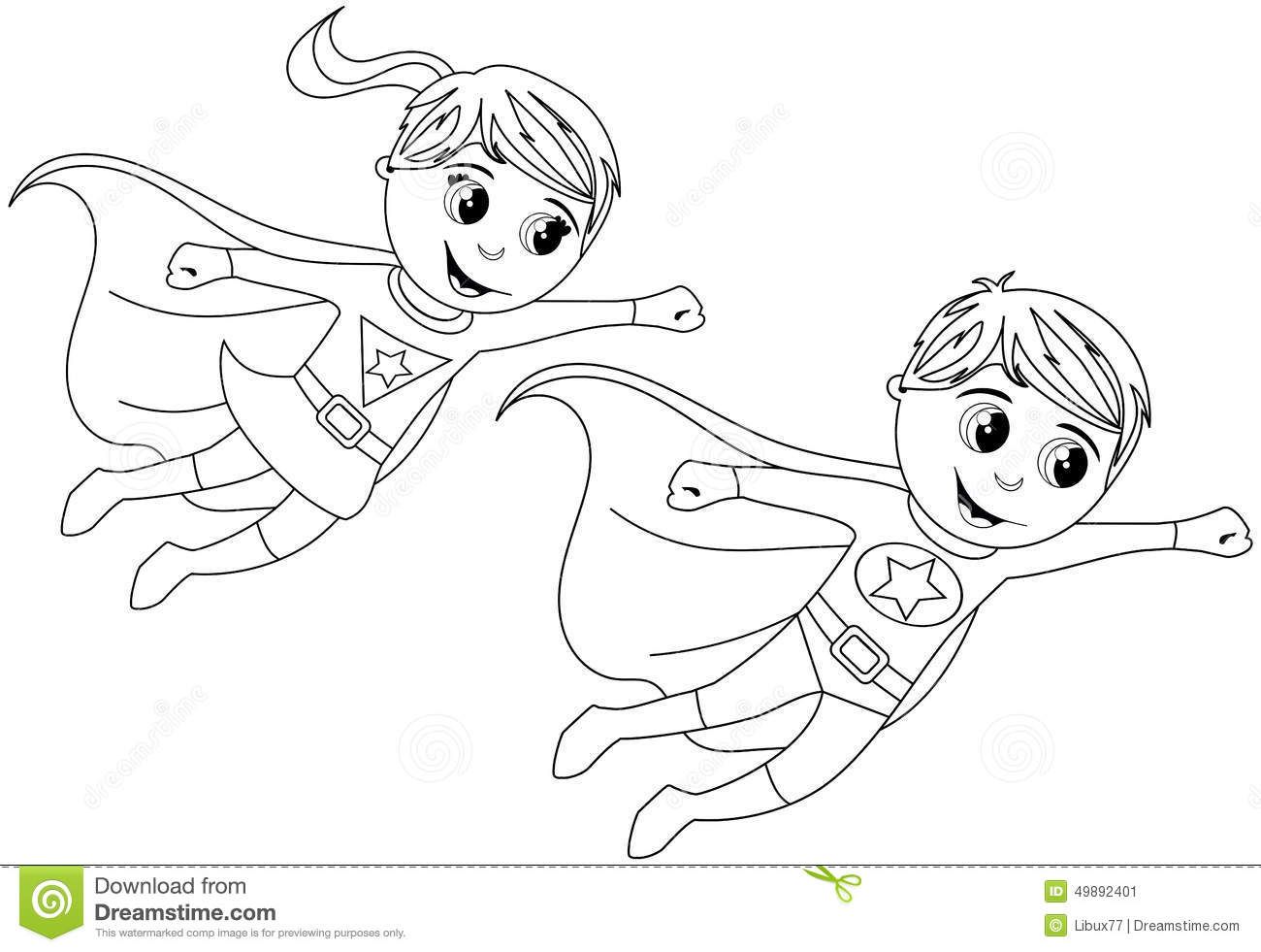 Happy Superhero Kid Kids Flying Isolated Coloring Page Stock 1300x981 Happy Superhero Kid Kids Flying Isolated Coloring Page Stock