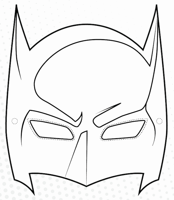 600x689 9 Best Of Printable Superhero Mask Cutouts Super Hero Batman Mask