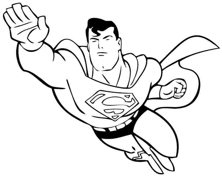 751x600 Super Man Coloring Pages Plain Ideas Superman Coloring Pages Kids
