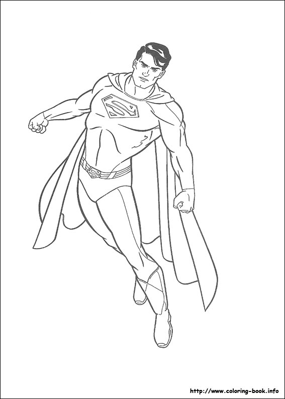 567x794 Superman Coloring Picture