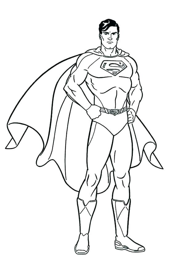 600x848 Superman Coloring Pages For Kids Professional
