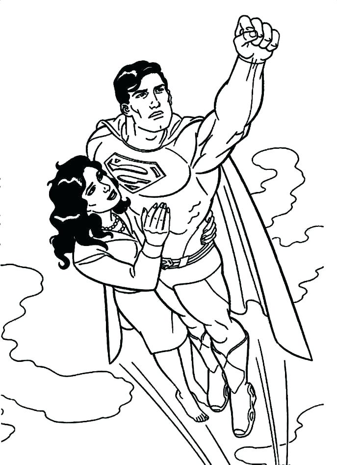 687x947 Coloring Pages Superman Simple Superman Coloring Page Best