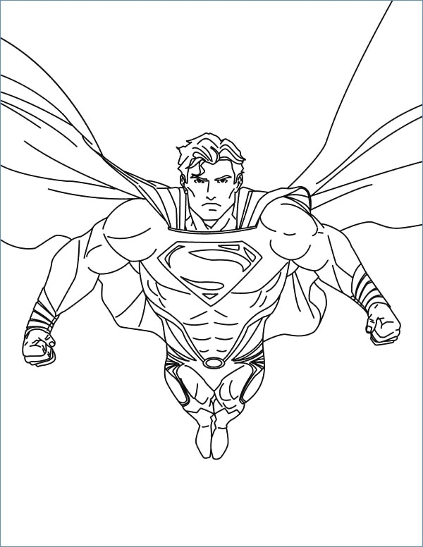 600x776 Superman Flying Coloring Pages