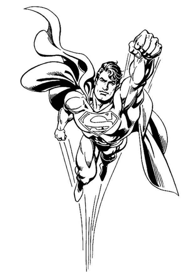 600x866 Superman Coloring Pages Printable For Boys