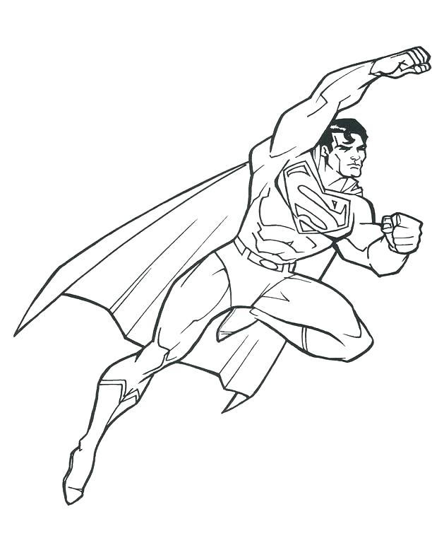 612x792 Superman Coloring Sheet