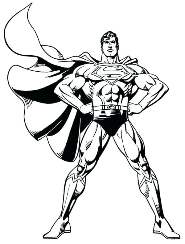 600x790 Superman Coloring Pages Printable