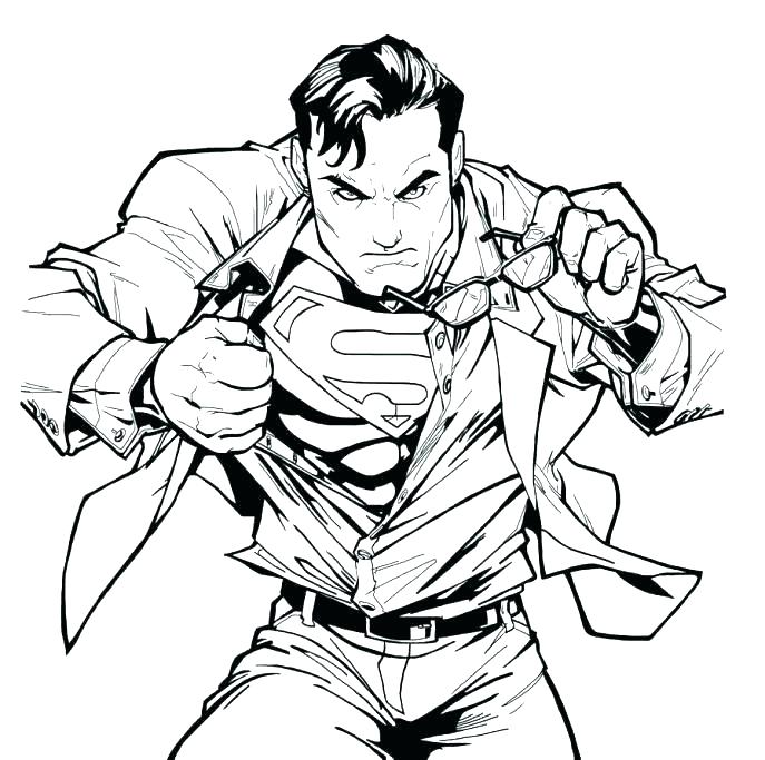 Superman Coloring Page 687x683 Superman Coloring Page